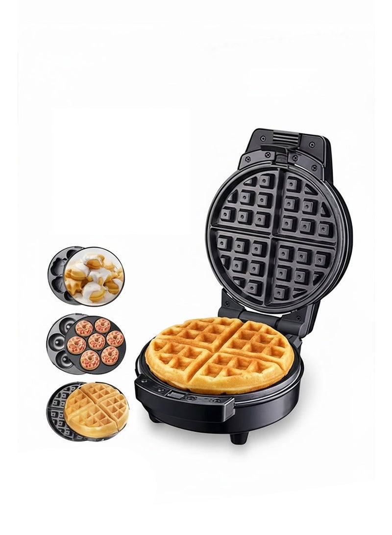 sokany 3-in-1 Design: This versatile waffle maker can also be used to create cartoon-shaped cakes and doughnuts, offering a fun and creative cooking experience. - Image 1